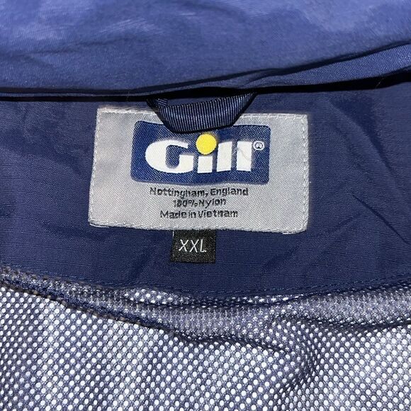 Gill Hooded Blue Lined boating sailboat sailing yacht racing waterproof jacket - Picture 3 of 8